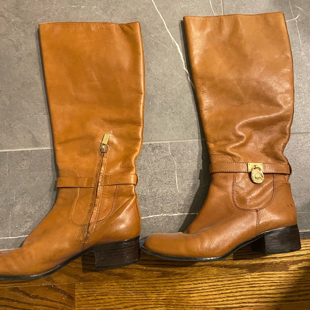 Michael Kors leather riding boots